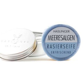 HASLINGER-Meeresalgen Seaweed Shaving Soap in Metal