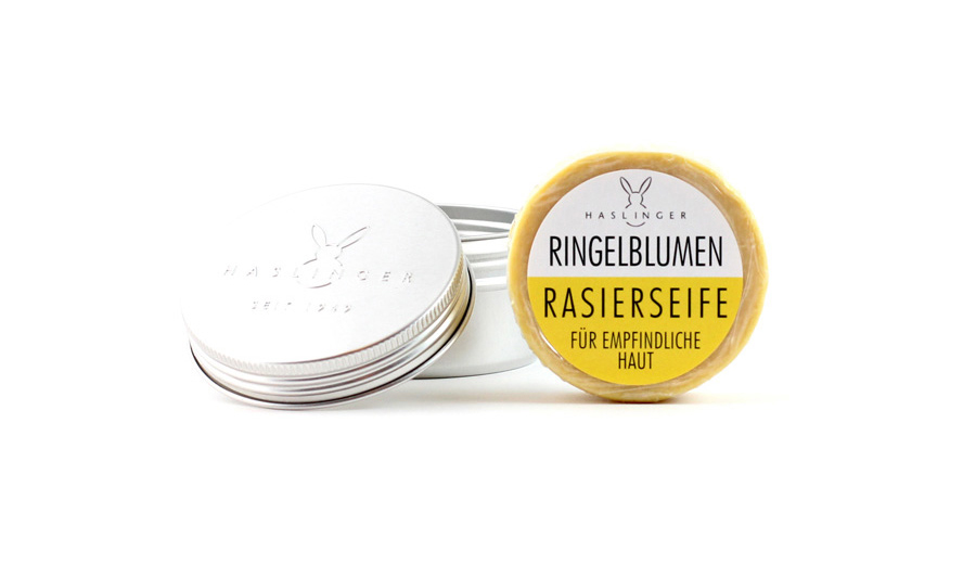 HASLINGERRingelblumen Shaving Soap in Metal BLADE SHAVING SHOP AUSTRALIA