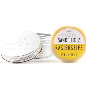 HASLINGER-Sandelholz Shaving Soap in Metal