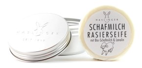 HASLINGER-Schafmilch Shaving Soap in Metal