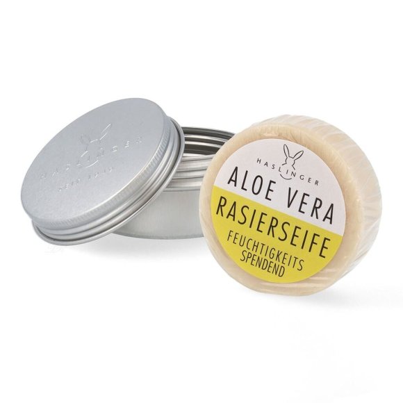 HASLINGERAloe Vera Shaving Soap in Metal BLADE SHAVING SHOP AUSTRALIA