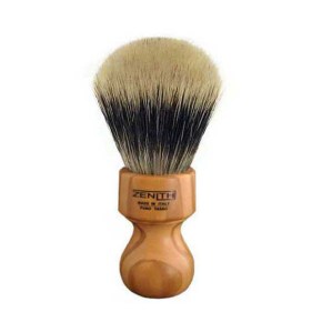 ZENITH SHAVING BRUSH 26mm-Solid Olive Wood Handle