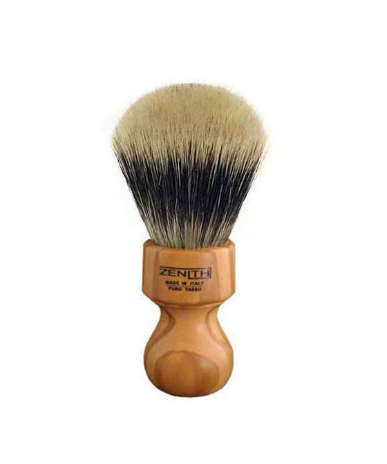 ZENITH SHAVING BRUSH 26mmSolid Olive Wood Handle BLADE SHAVING SHOP