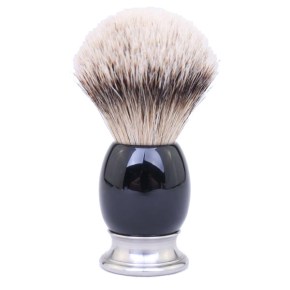 YAQI - Black Classy Silvertip Brush 22