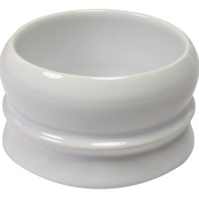 FINE™ - White Stoneware - Stackable Shaving Soap / Shaving Bowl - Container