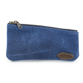 RazoRock Water Repellant Waxed Canvas Zippered Razor Pouch - Blue