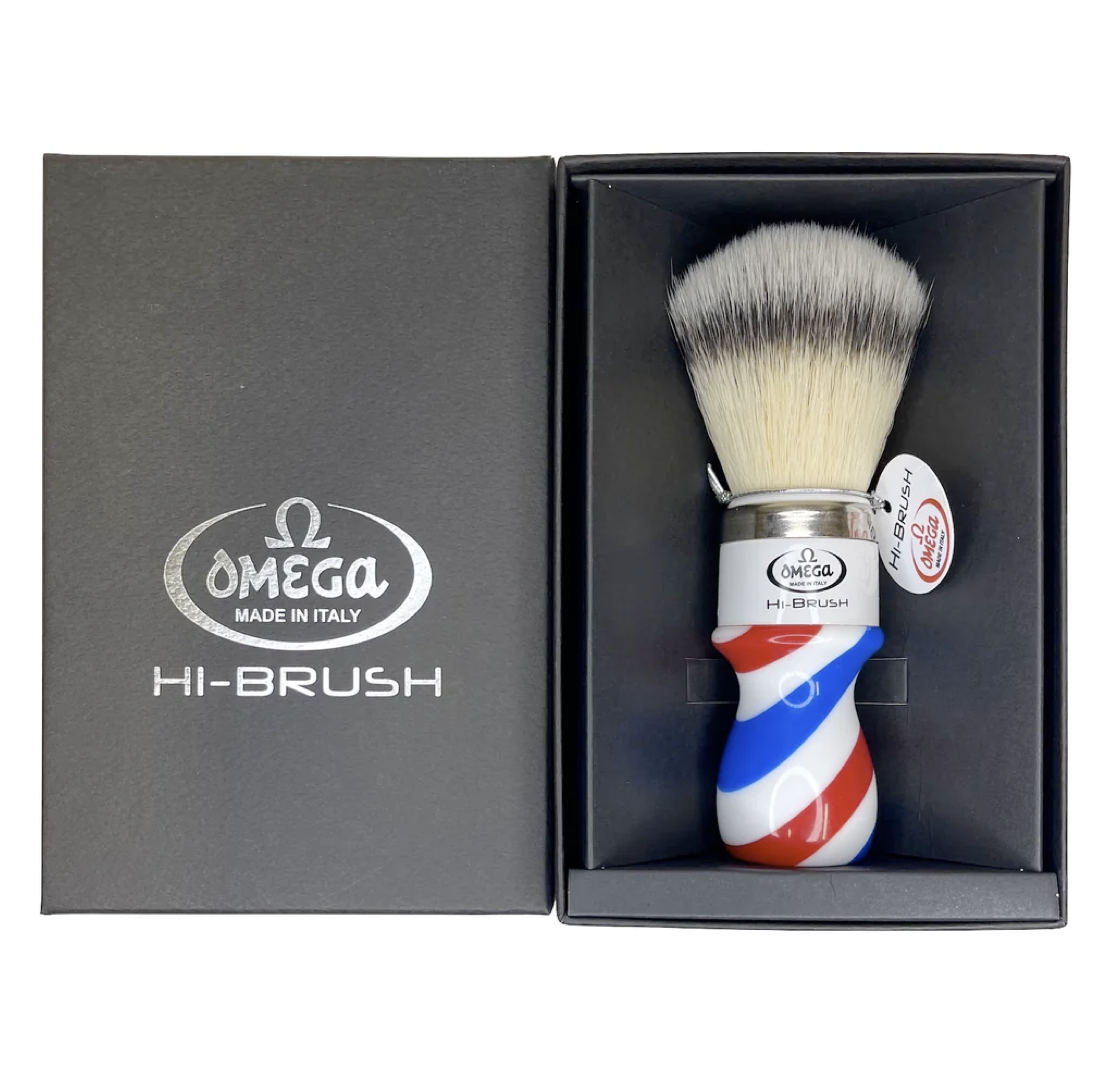 OMEGA High Quality Synthetic Barber Handle Shave Brush - Image 3