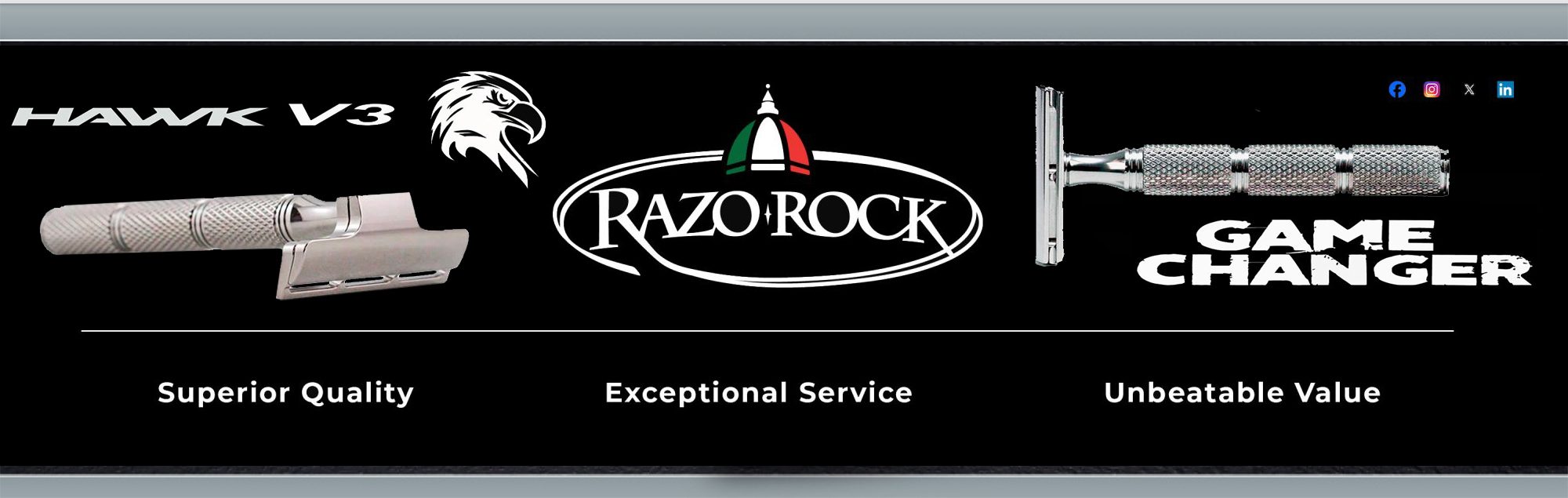 RazoRock DAILY SMOOTH PLUS (+) – Double-Edge Safety Razor – BLADE