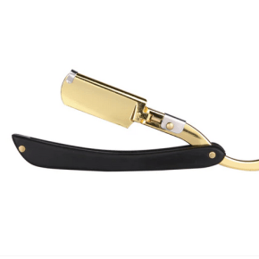 Barbers Shaving Razor 5 Black Wood/Gold - Shavette
