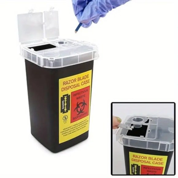 Used Razorblade VSHOD – Used Blade Bank – Dispose of Used Razor Blades – Black – BLADE ...