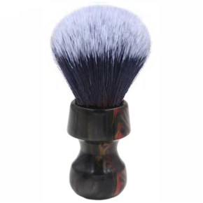 YAQI - LAVA COLOURED VEGAN SYNTHETIC SHAVING BRUSH 24mm