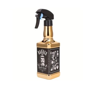 Barbers Electroplated Plastic Spray Bottle - Gold