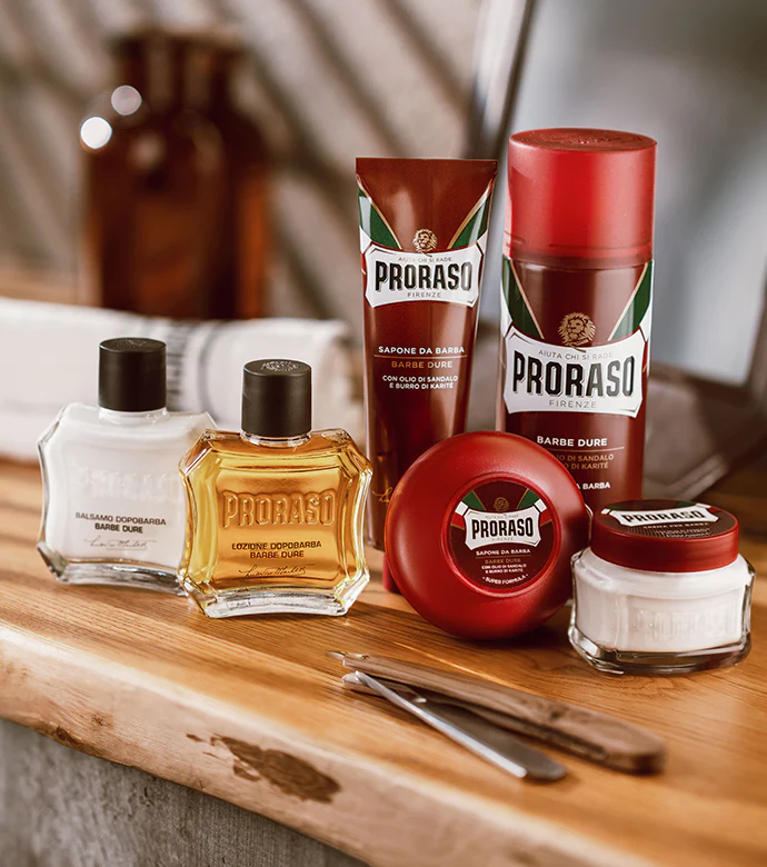 PRORASO - RED Shaving Soap in a Bowl - Sandalwood - Image 3