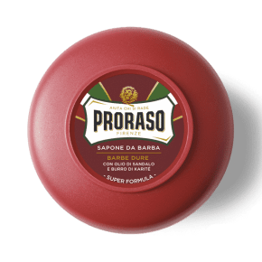 PRORASO - RED Shaving Soap in a Bowl - Sandalwood
