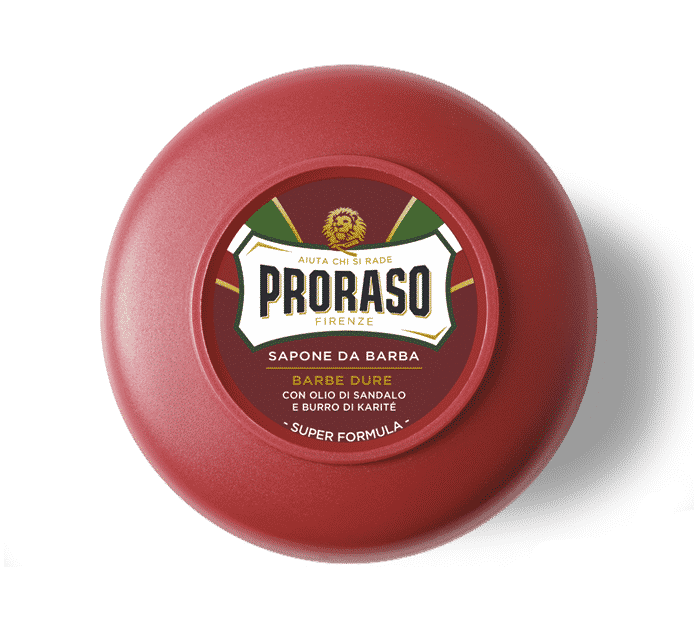 PRORASO - RED Shaving Soap in a Bowl - Sandalwood