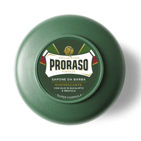 PRORASO - GREEN - Classic Formula - Menthol and Eucalyptus Shaving Soap Bowl